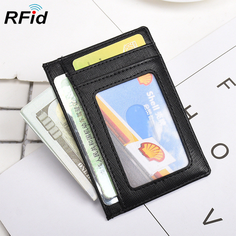 Full grain cow leather RFID protected card holder   