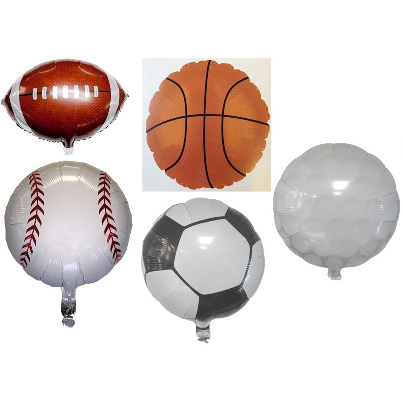 Sports Shaped Mylar Foil Balloons