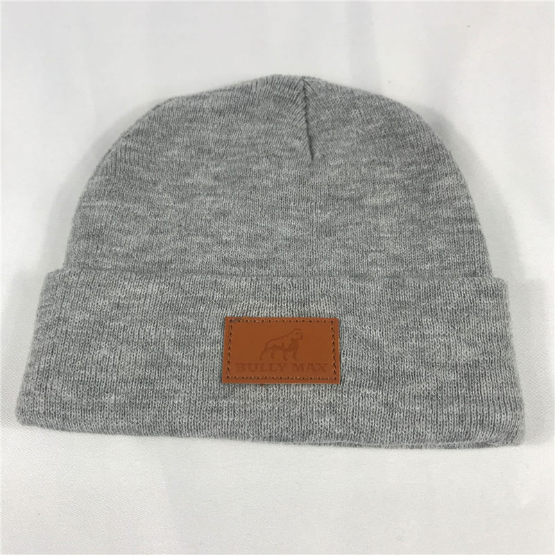 Labeling logo Knit Cap with Cuff for promotion