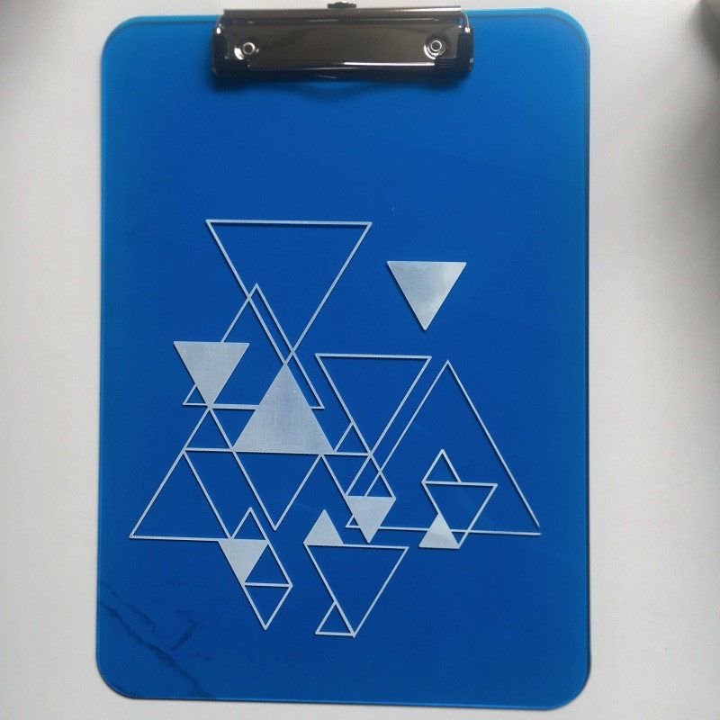 Full color UV printing  Plastic Clipboard with Low-profile clip