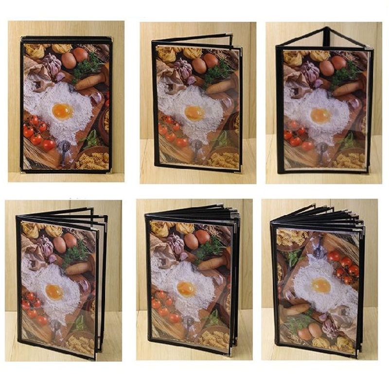 A4 Size 1-12pages PVC Menu Cover