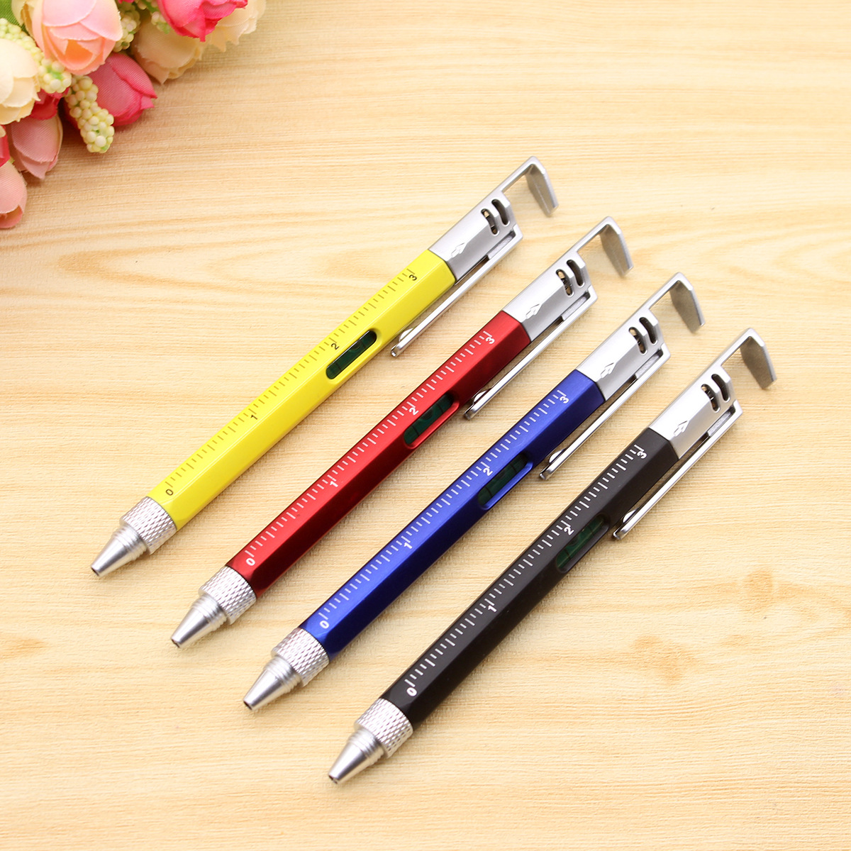 7 in 1 multi functional plasticTool Pen with Ruler,level,Stylus and Screwdrive  - 副本 - 副本