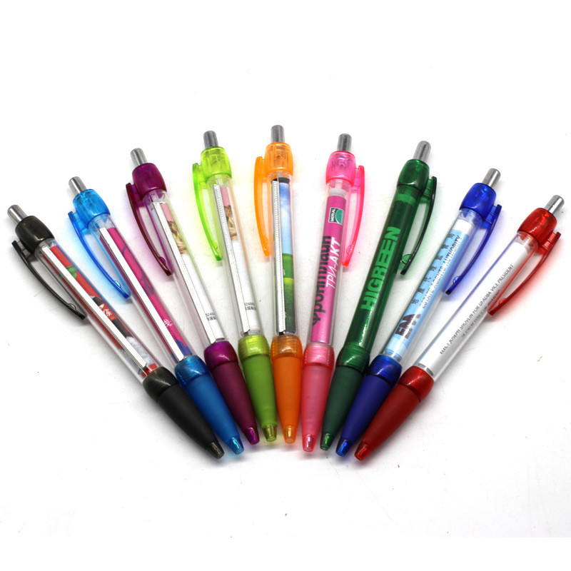 Plastic promotional banner pen,calendar pull out pen      