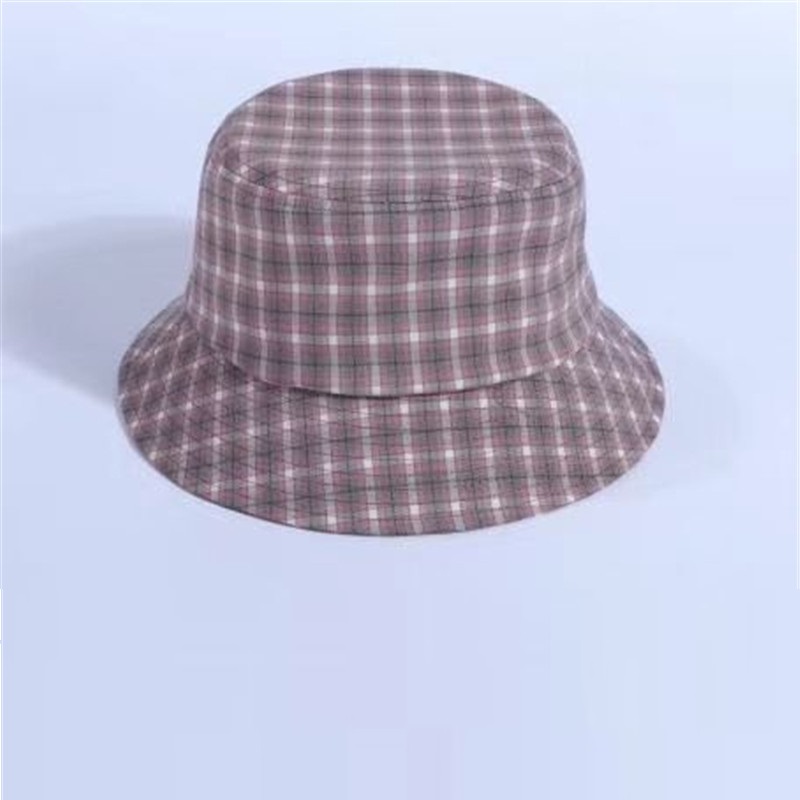 Check gingham Summer hats  fishing hats beach sun cap 