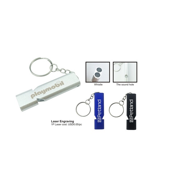 Metal Whistle Key Chain